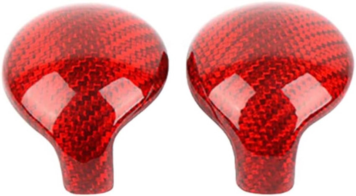 Carbon Fiber Red ABS Gear Shift Button Cover Trim - Fit voor F0rd Mustang 2015-2019 - Auto-accessoires