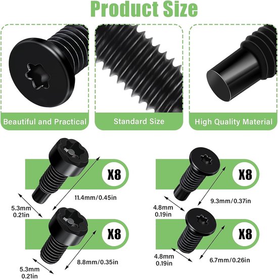 32pcs Deurbelschroeven Vervanging - Deurbel Schroeven Set - Reserve Schroeven - Slimme Deurbel Bevestiging - Deurbel Beveiligingsaccessoires Compatibel met Videodeurbellen — afbeelding 5