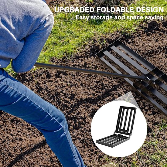 Lawn Levelling Rake - 76 x 25cm - Stalen Rake voor Onderhoud - Efficiënte Bodem Egalisatie voor Tuin - Golfbaan en Binnenplaats — afbeelding 2