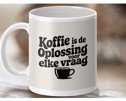 Mok Koffie Is De Oplossing, Grappige Koffiemok, Koffie Cadeau, Motiverende Mok, Cadeau Voor Koffieliefhebber, Bureau Mok, Goedkope mok