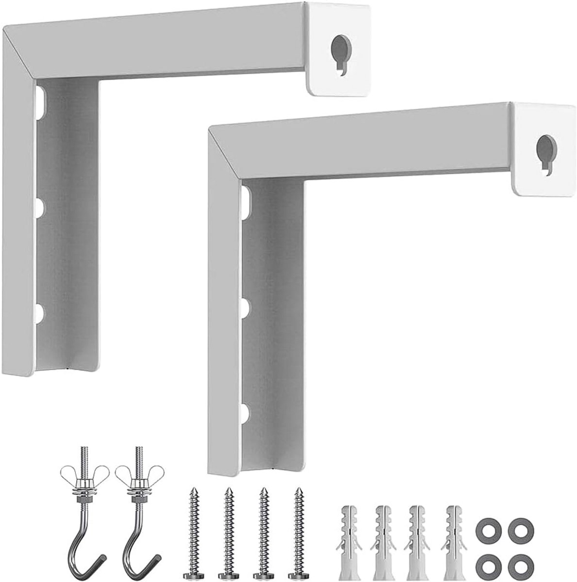 2x Universeel Projectorscherm Beugel Wand- en Plafondmontage Wit