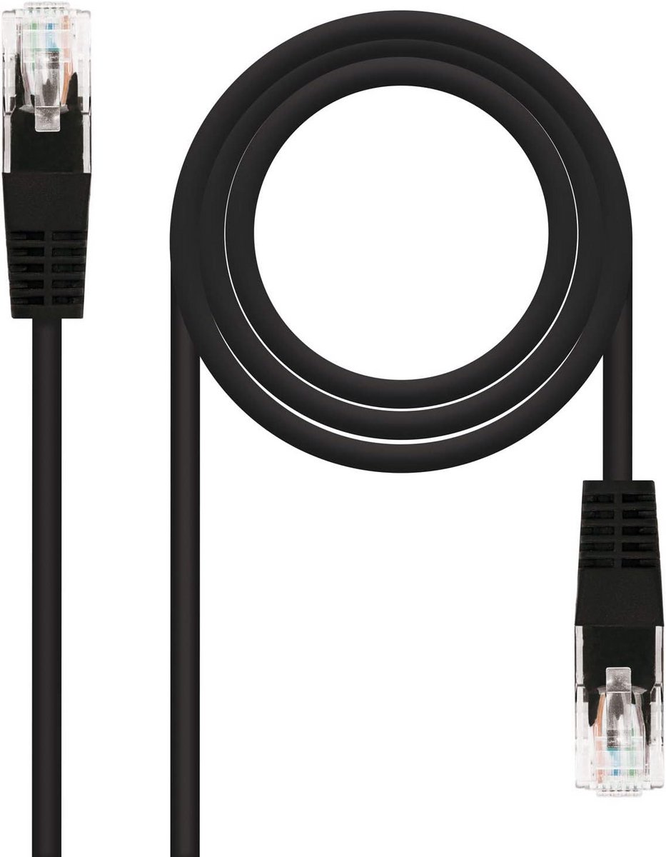 Ethernet Netwerkkabel RJ45 Cat.5e UTP 5 meter Zwart voor Gigabit Netwerken