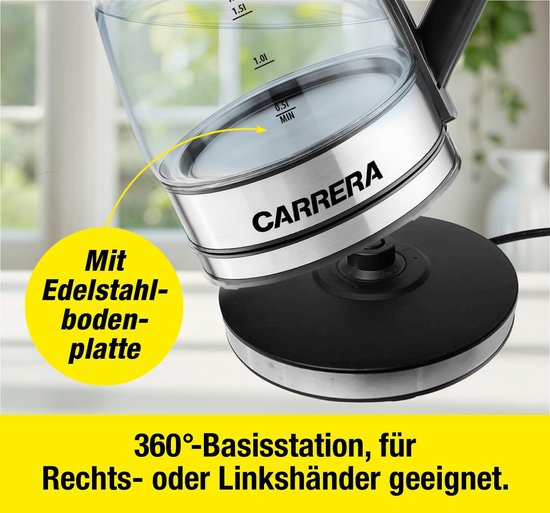 Nedis KAWK340EAL Waterkoker 1.7L 2200W RVS/Zwart