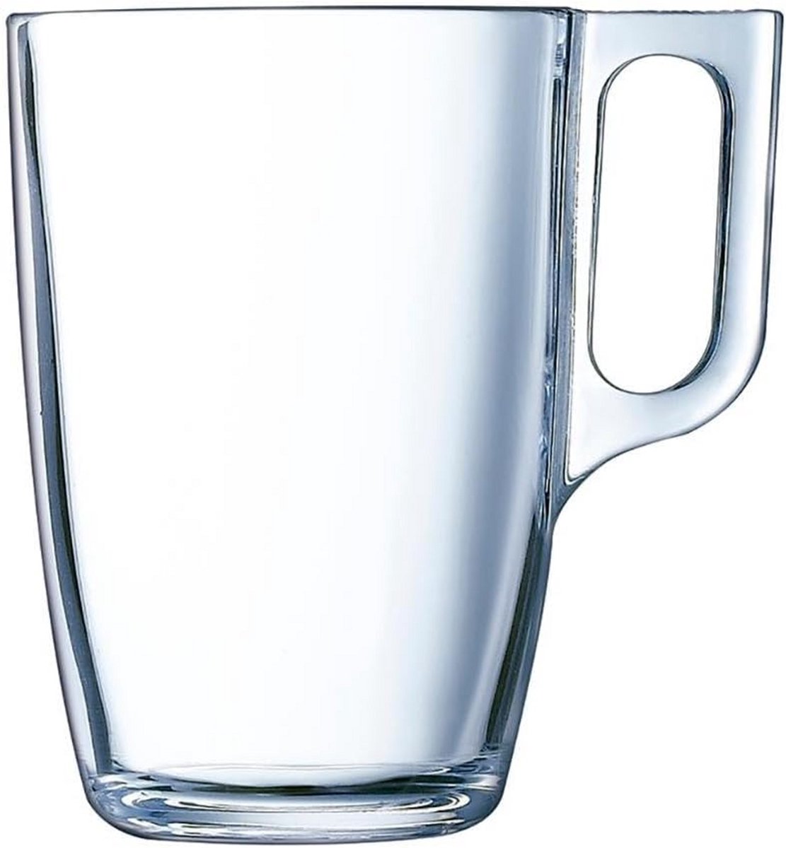 Set van 6 Glazen Bekers - Hittebestendig Drinkglas 320 ml - Wit