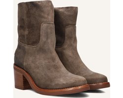 Shabbies Puk Ankie Enkellaarsjes Dames - Taupe - Maat 36