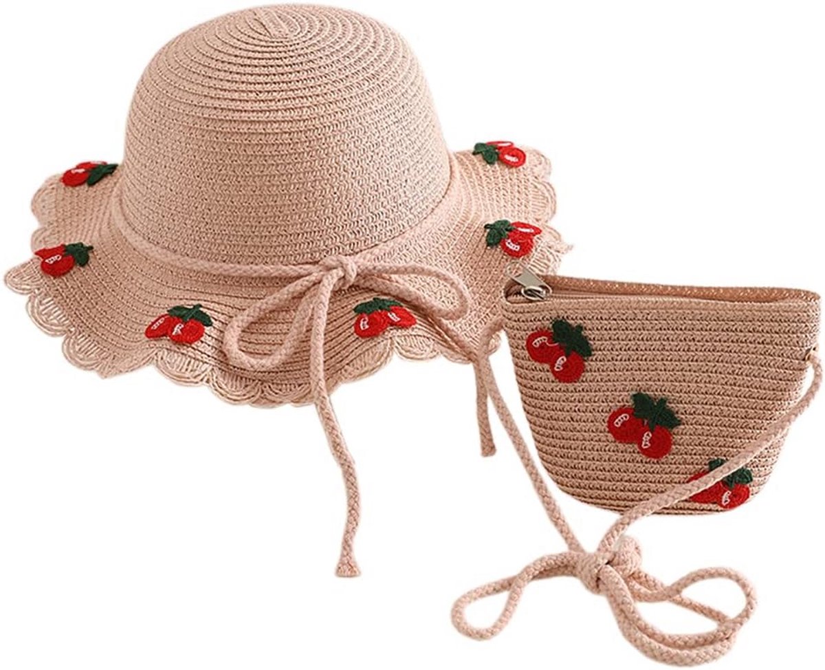 Zomer Strooien Zonnehoed voor Meisjes en Baby's - Strand en Reizen