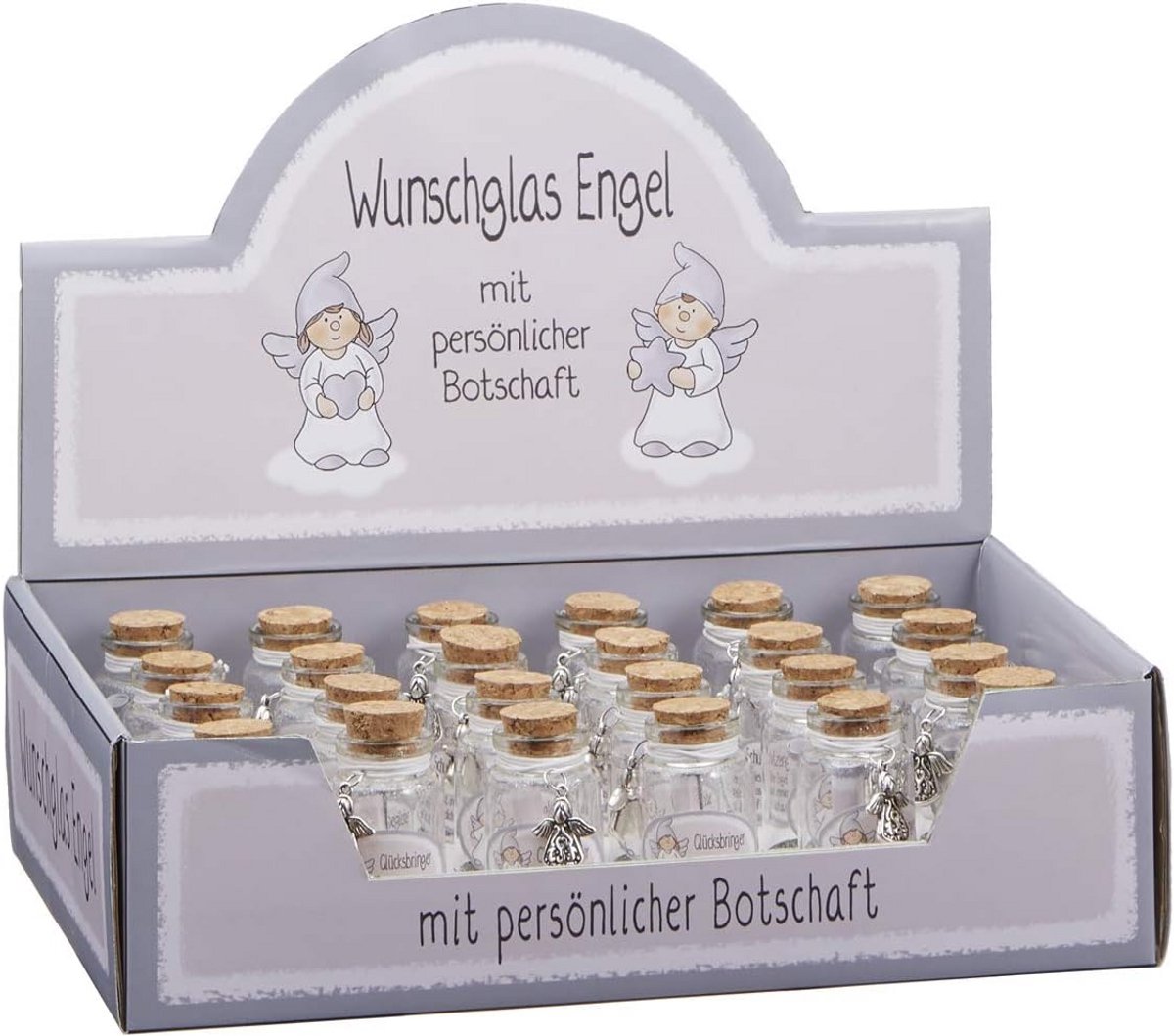 Set van 24 Wensglazen met Beschermengel Decoratie