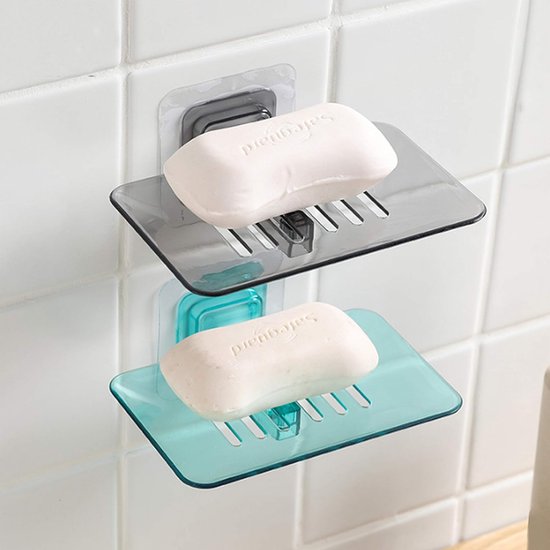 2x Zeepbakje Met Sterke Zuignap Kunststof Zeepmandje Voor Badkamer En 2x-zeepbakje-met-sterke-zuignap-kunststof-zeepmandje-voor-badkamer-en