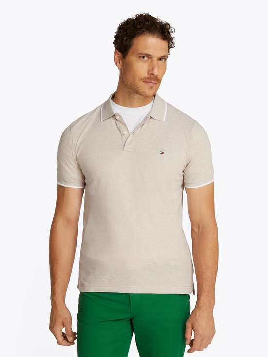Polo Tommy Hilfiger à manches courtes beige