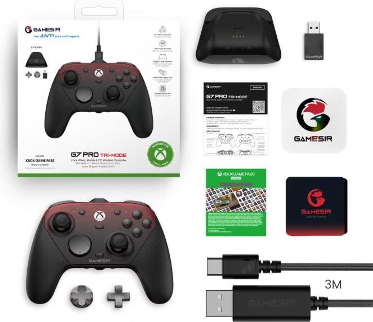 GameSir G7 Pro Controller met Oplaadstation: TMR Joysticks, Verstelbare Triggers & 4 Programmeerbare Knoppen thumbnail 2