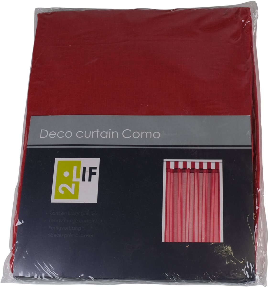 2LIF Como plooiband gordijn 140 cm x 245 cm zie beschrijving