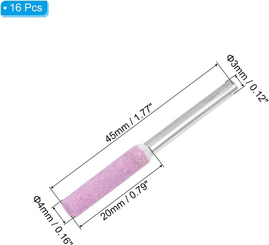 16-delige kettingzaagslijpset met slijpstenen, polijstset Geschikt voor hoge hardheid, kettingzaagketting, roségoud (4 mm) van RS100s — afbeelding 4