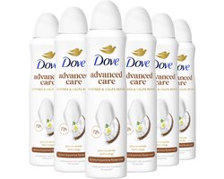 Dove - Anti-Transpirant Deodorant Spray - Advanced Care - Coconut & Jasmine Flower - 6 x 150 ml