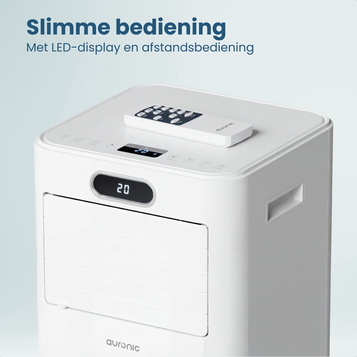 Auronic Mobiele Airco - 7.000 BTU - 3-in-1 - Airconditioning met 2 Raamafdichtingskits - Ventilator - Ontvochtiger - Tot 20m² - Wit — afbeelding 9