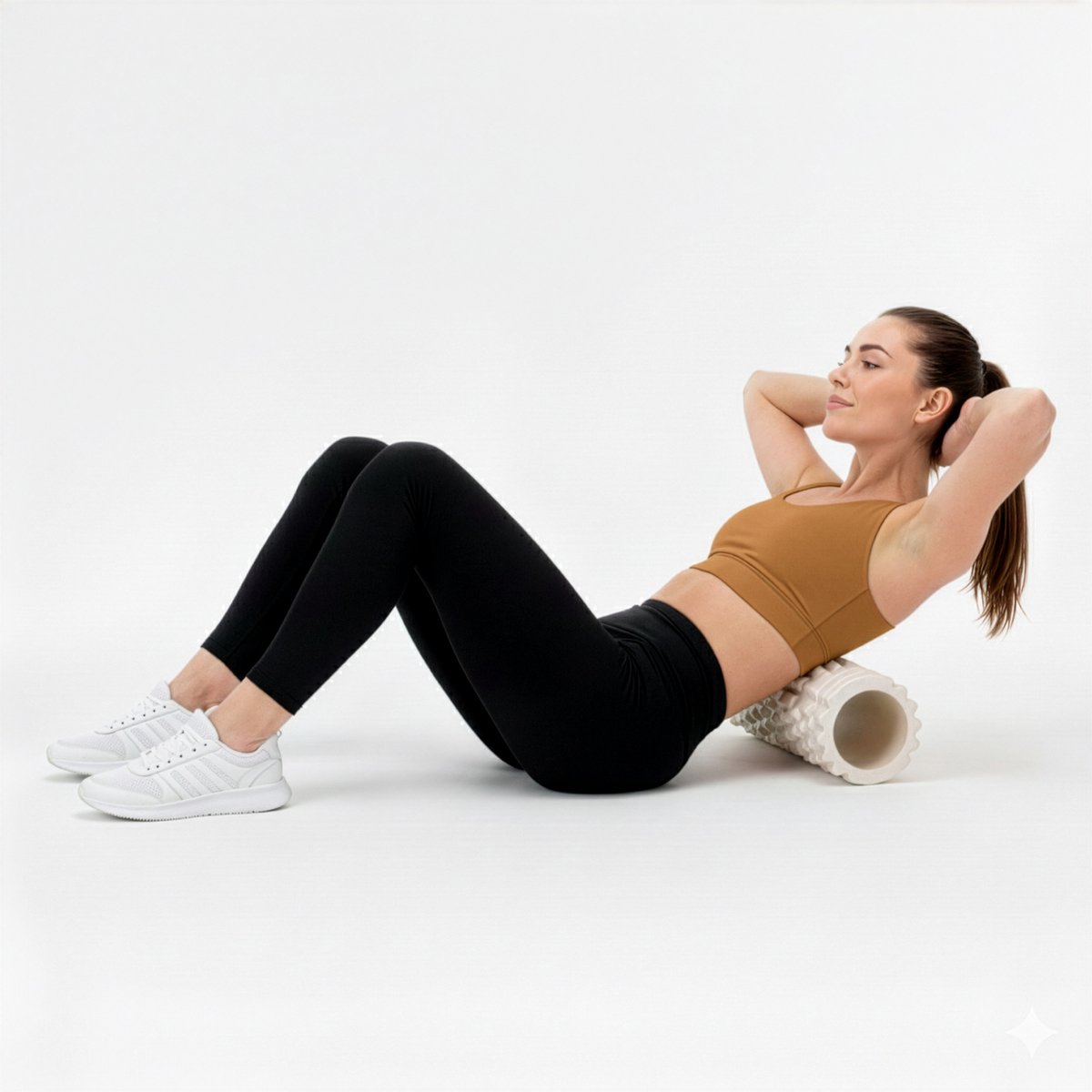 Actiget® Foam roller - Triggerpoint massage - Massage roller - 33 CM - Medium Hard - Lichtbeige thumbnail 5