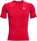 Rood sportshirt van Under Armour met korte mouwen en logo op de borst.