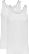 Ten Cate Basics singlet wit 2-pack voor Heren | Maat L