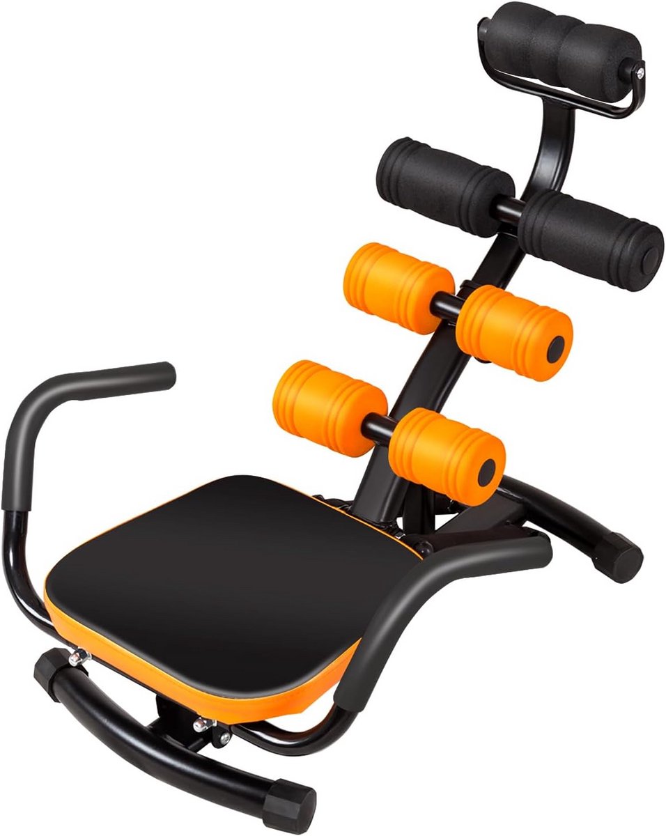 Verstelbare Buiktrainer voor Coretraining - Compacte Abdominale Rocker met Stabiele Veersysteem en Gevoerd Zitkussen