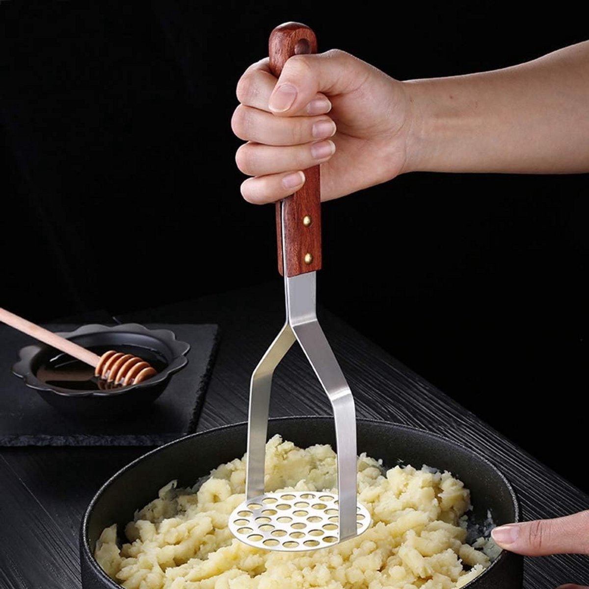 Stevige Aardappelstamper RVS - Keukengerei voor Puree en Groenten