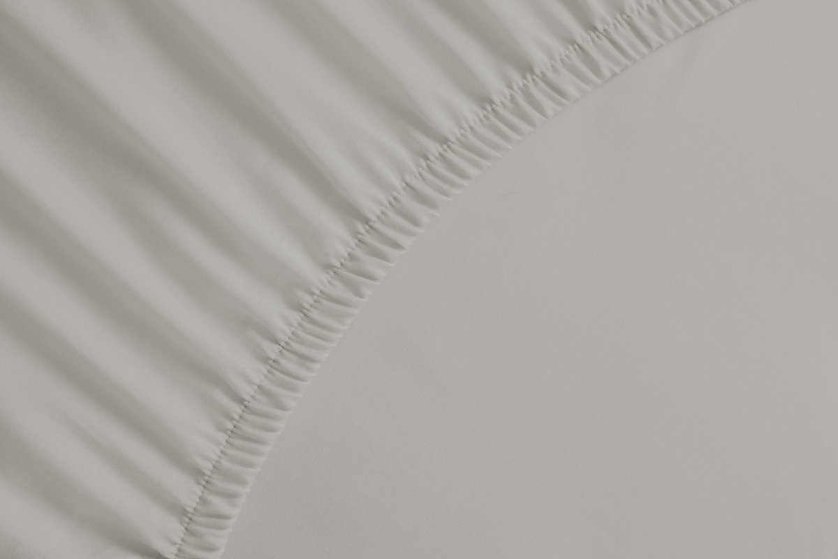 Yellow Hoeslaken Percale - Onderlaken voor Tweepersoonsbed - 160x200 cm - 100% Katoen-Perkal - Grijs