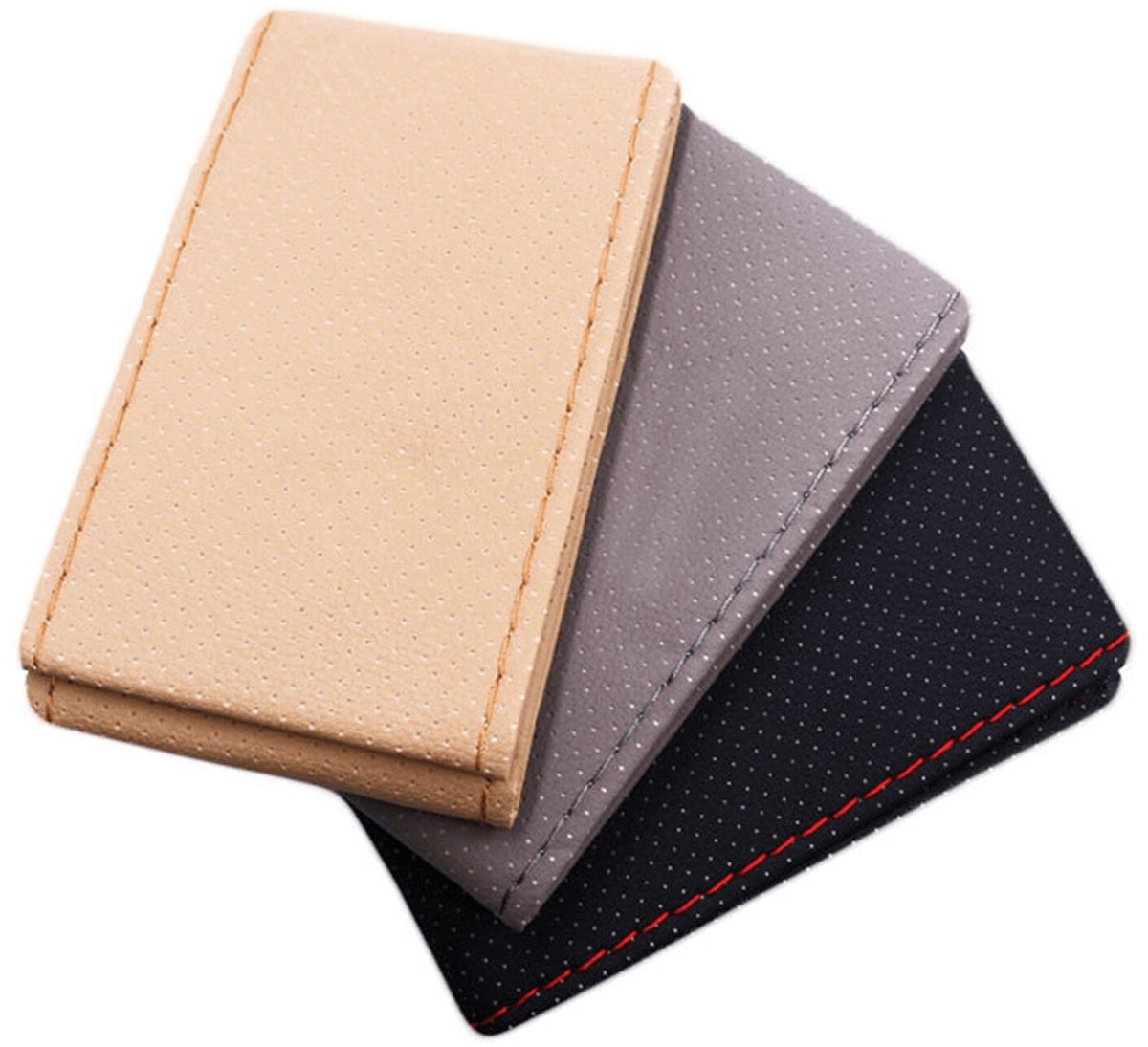 VCTparts® Stuurwiel Kunstleer Bekleding Hoes met Naald en Draad Grijs