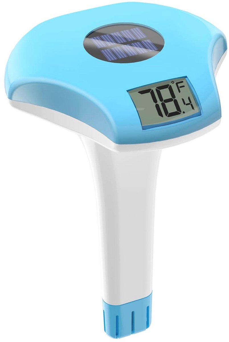 Zwembadthermometer op zonne-energie met digitaal LCD-display - IPX-8 waterdicht