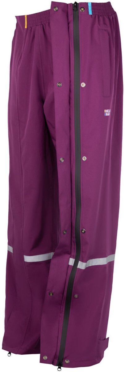 Burgundy regenbroek met volledige rits van Hello Rain S
