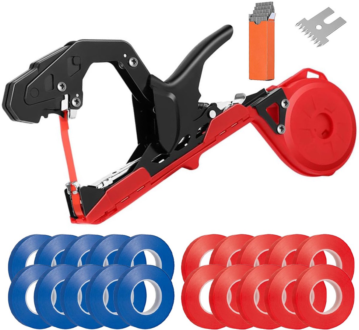 Bindmachine - Tapetool- Bind tak machine- Groente & Fruit bindmachine - Tuingereedschap - Tapener - Rood
