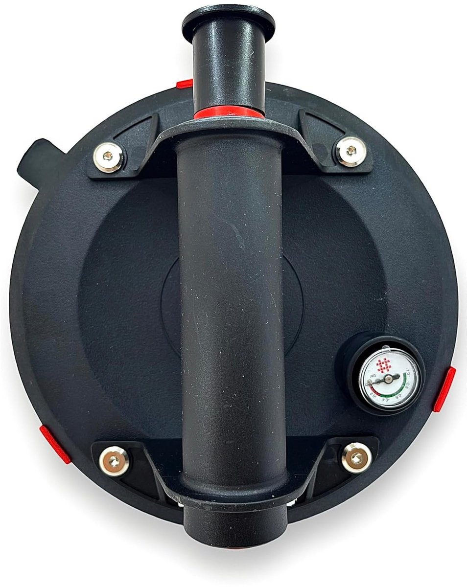 Professionele handzuignap met manometer - 20 cm voor tegels, glas, aardewerk en marmer - capaciteit 200 kg