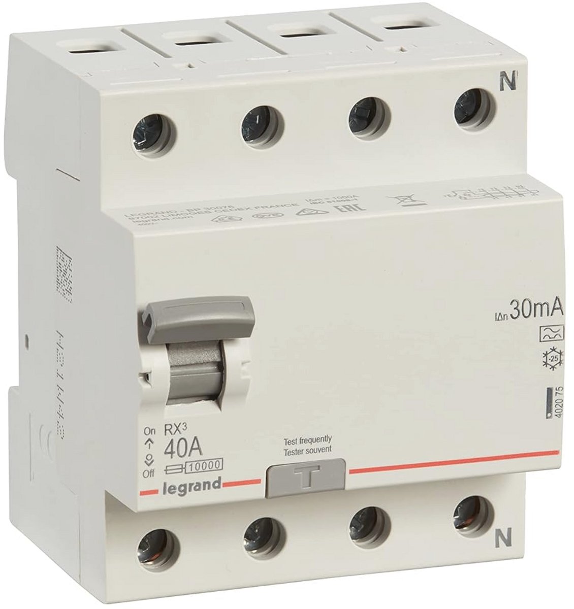 Aardlekschakelaar type A 25A 30mA 4-polig - Stroomonderbreker 400VAC