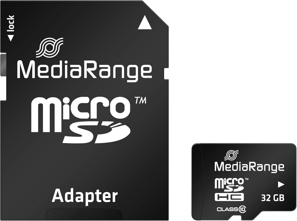 MicroSDHC Geheugenkaart 32GB met SD-Adapter