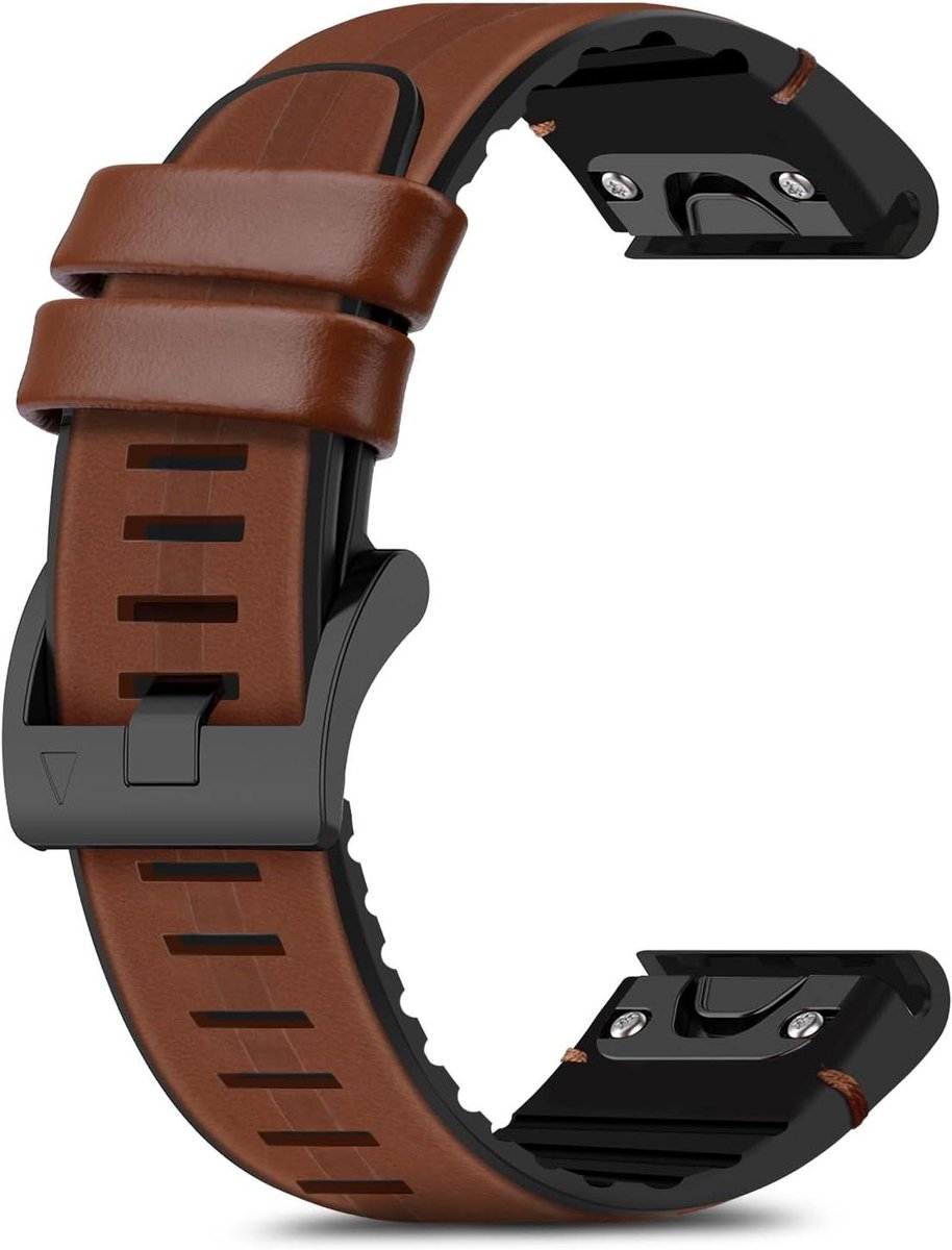 Allecta - Zacht en comfortabel leren reservearmband voor Garmin Fenix Quatix 6X 7X Pro MARQ Approach S62 S60 - Duurzaam en stijlvol