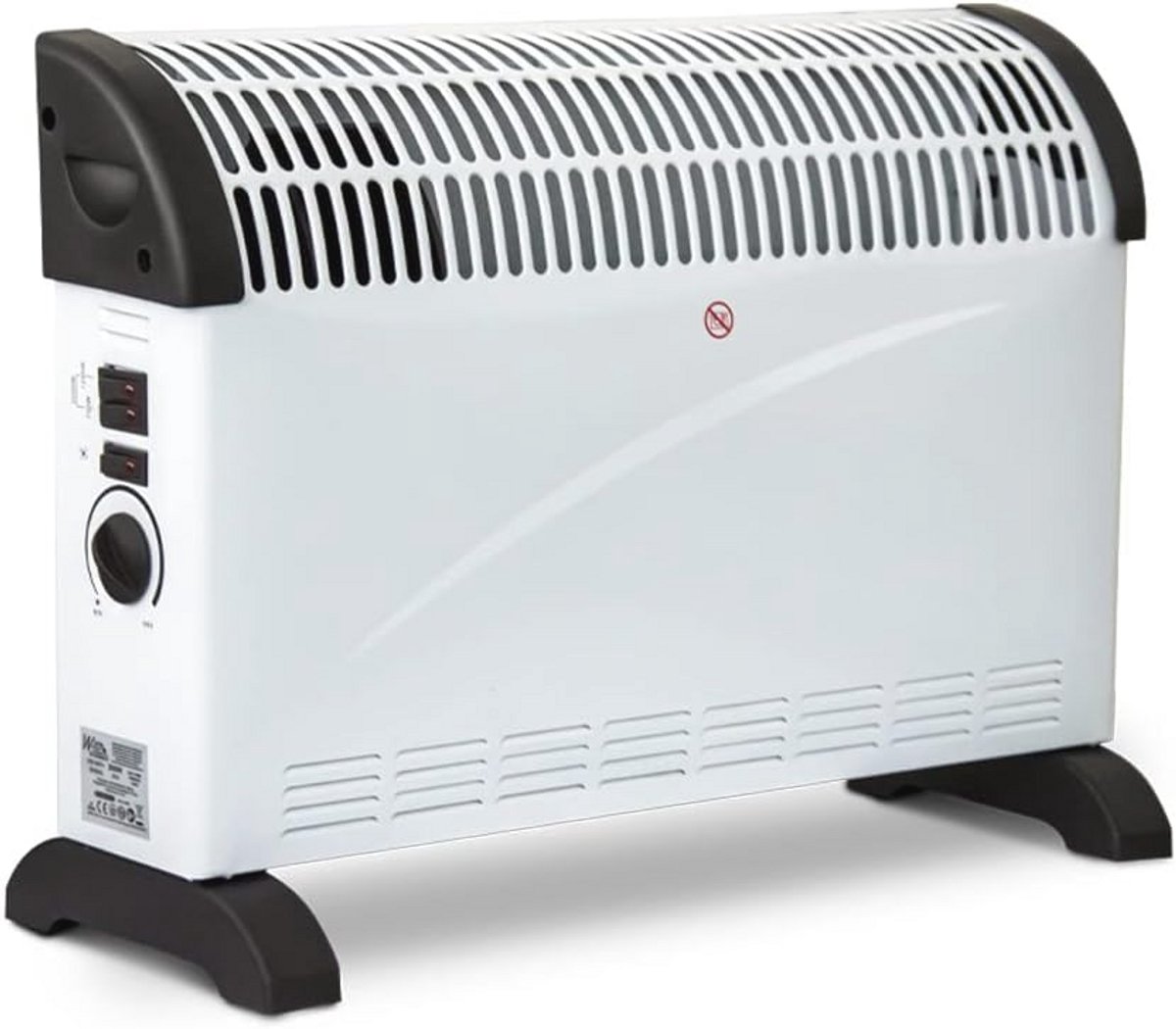 Convector 2000 W met turbo-ventilatie voor snelle verwarming