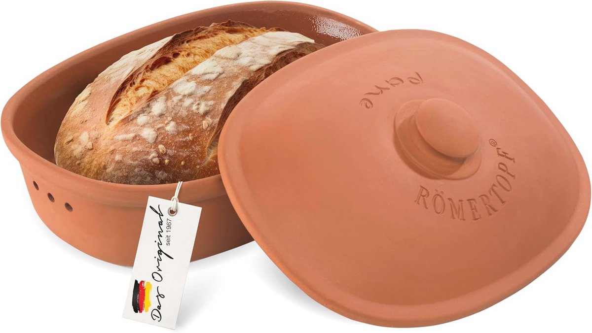 Keramische broodpot voor het behouden van versheid - Ideaal voor brood en gebak 30x21cm