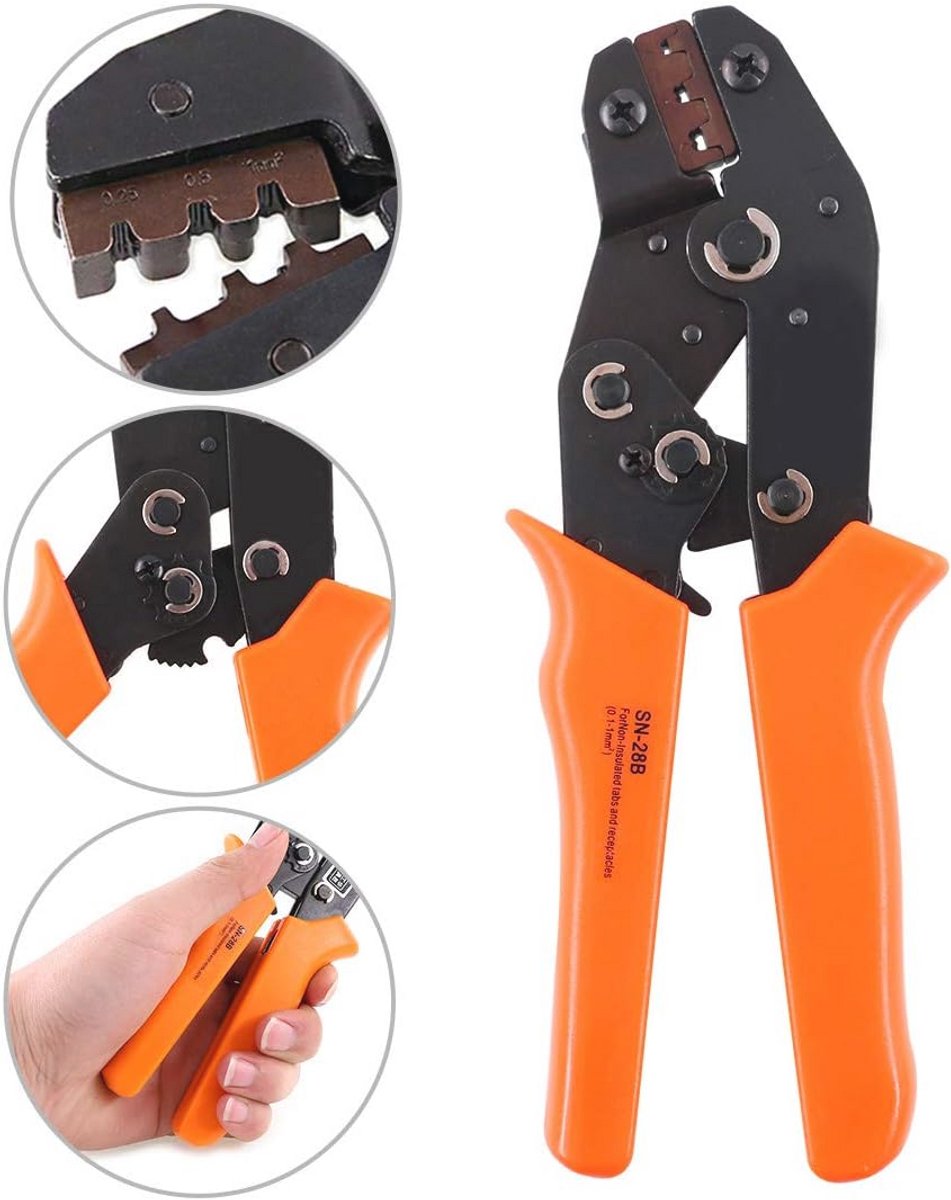 Professionele Krimptang voor 2.54mm en 3.96mm Connectoren - Geschikt voor 28-18AWG Draad