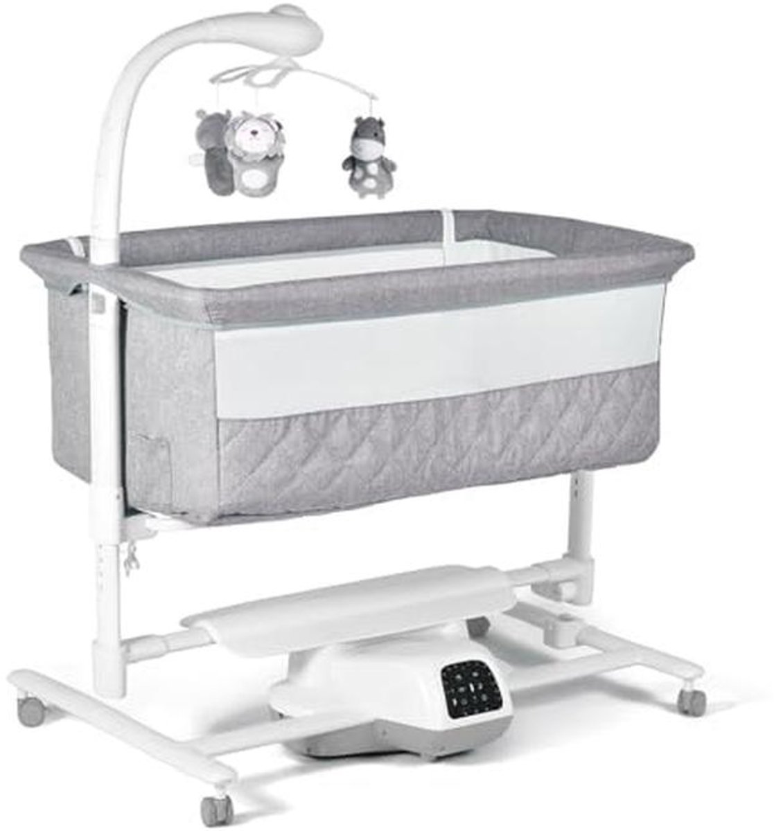 Elektrische Babybed met Automatische Wiegfunctie en Multidirectionele Schommeling (Wit)