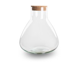 Terrarium fles ‘Sammie’ met kurk - Gesloten terrarium Ø 22,5 cm ↑ 27 cm