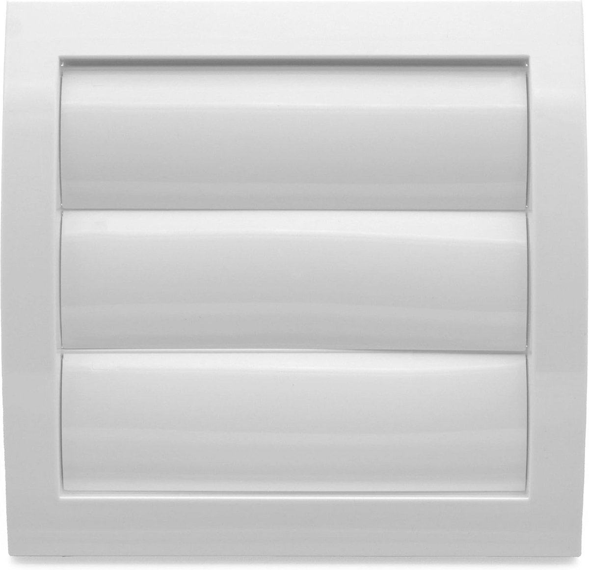 Ventilatierooster 125 mm met insectenbescherming en beweegbare lamellen voor huizen en kantoren