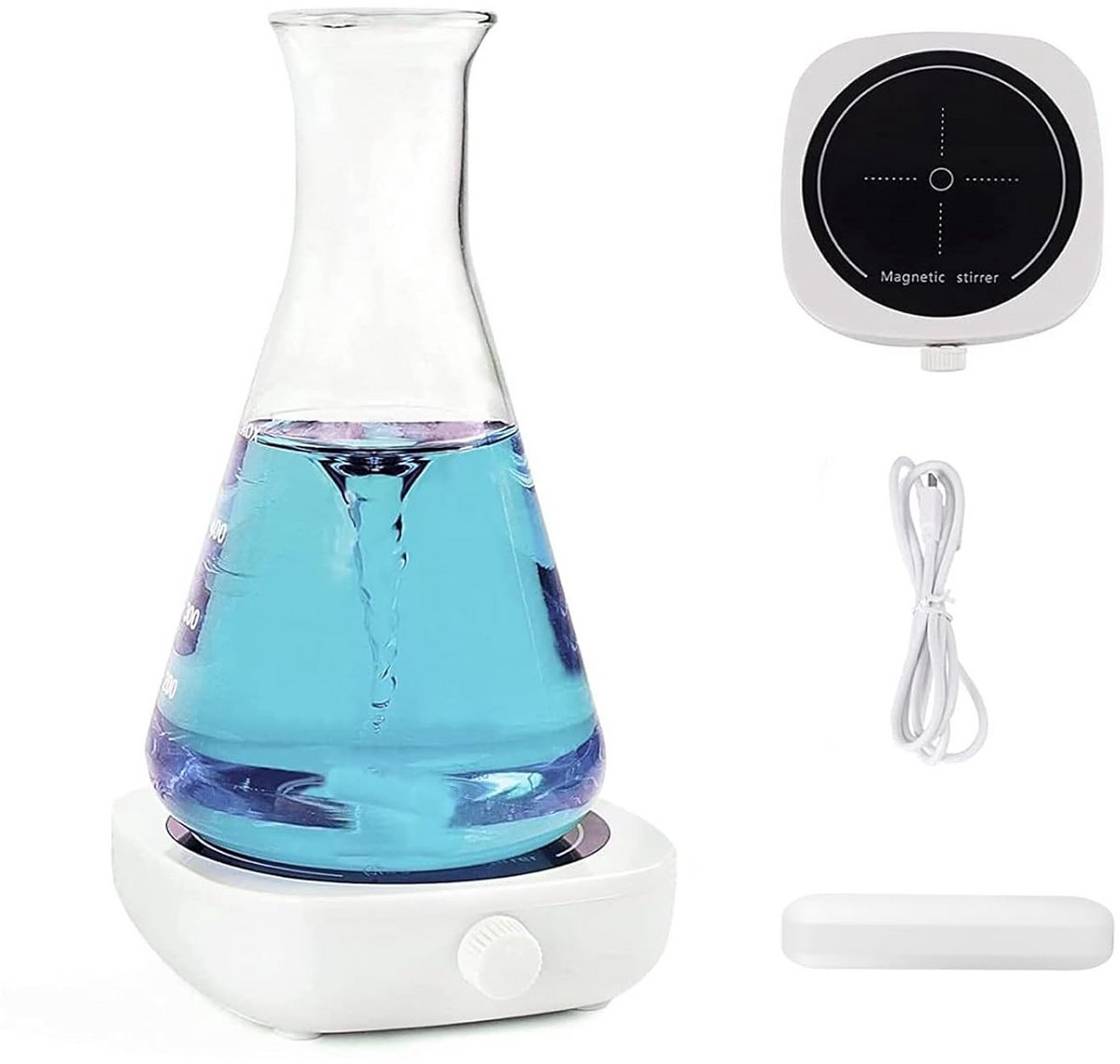 Mini Magneetroerder 2000 ml voor Laboratorium en Thuisgebruik - Draagbare Magnetische Mixer