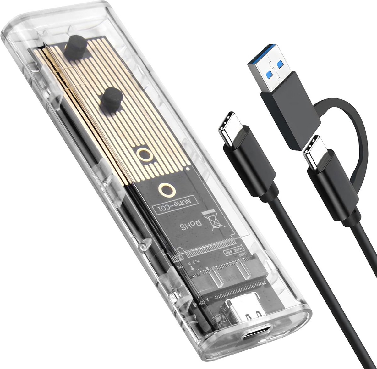 M.2 NVMe USB C-adapter voor snelle gegevensoverdracht