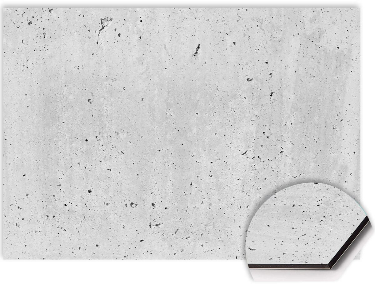 KitchenArt - Urban Cement Spatscherm - 120x80 cm - Spatscherm Achterwand Keuken - Spatwand Keuken