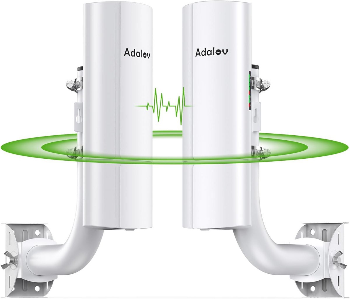 Draadloze brug voor hoge snelheid WiFi, Outdoor CPE met 100/1000Mbps LAN, 16dBi High-Gain antenne, 5,8G tot 3 km