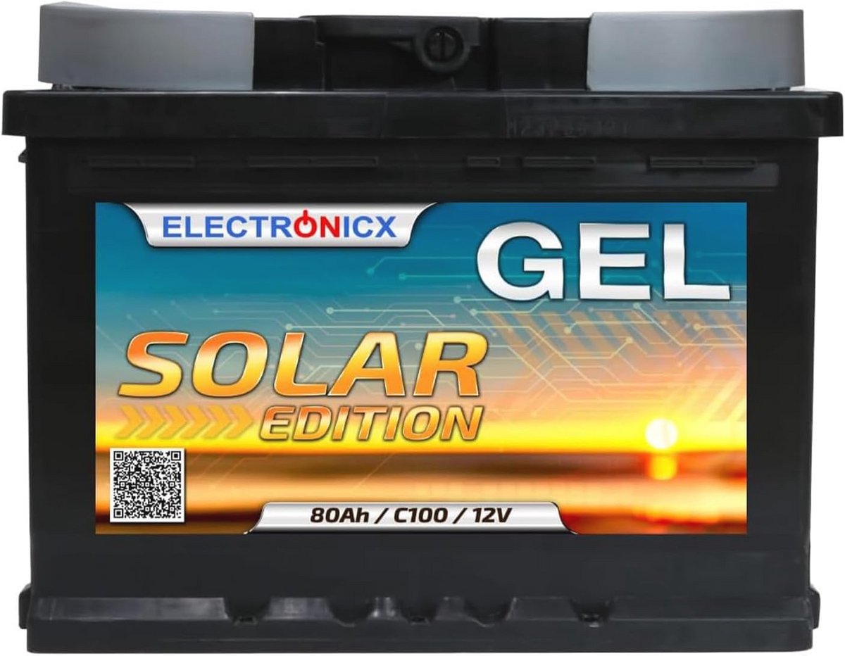 12V 80Ah Zonne-energie GEL Batterij voor Camping en Off-Grid Gebruik