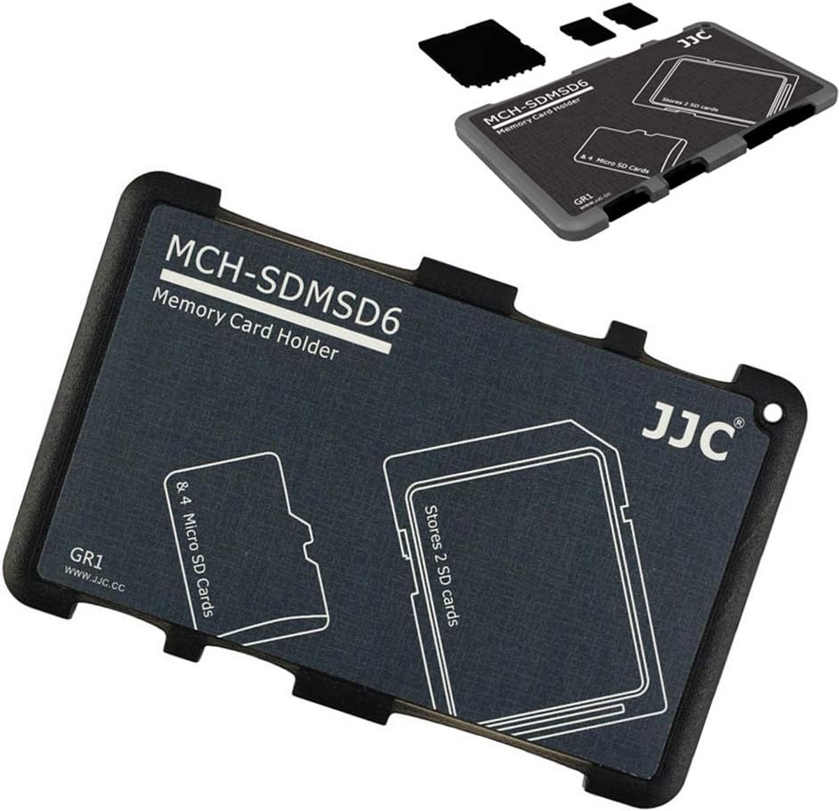 Draagbare Geheugenkaarthouder voor 2 SD-kaarten en 4 Micro SD-kaarten