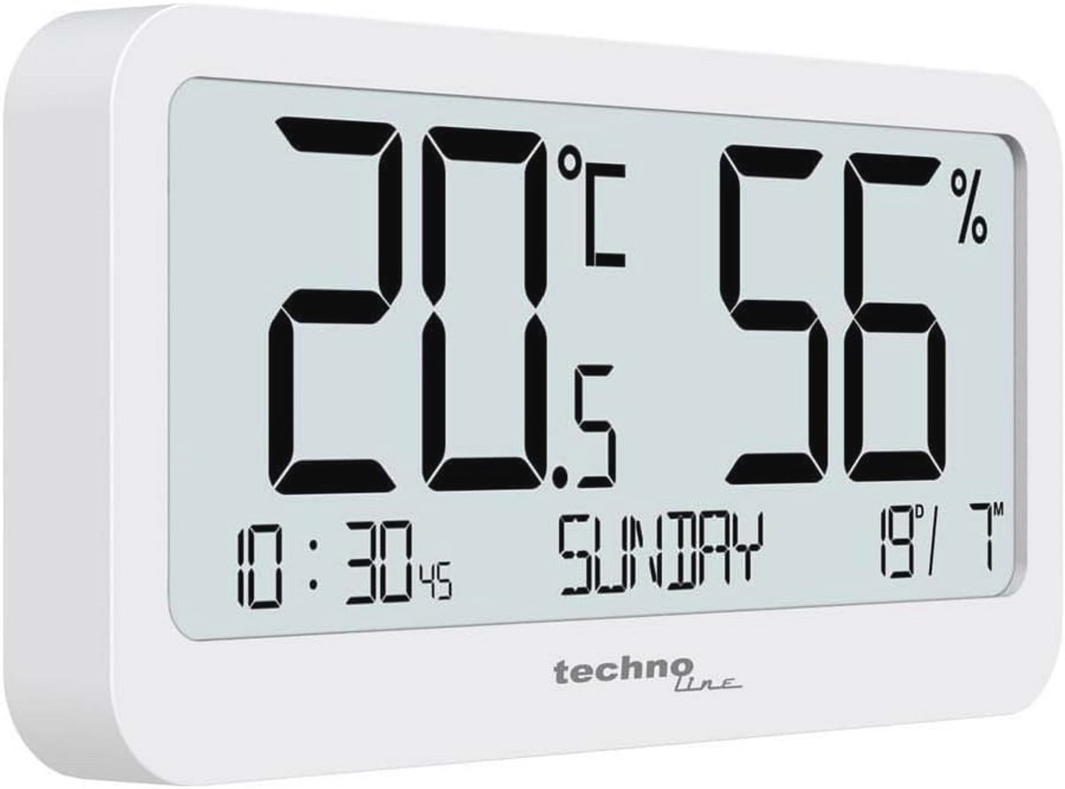 Hygrometer en Thermometer - Digitale Temperatuur- en Luchtvochtigheidsmeter voor Binnengebruik