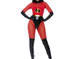 Sexy Superheldin Kostuum Dames - Rood - XS/S/L/XL