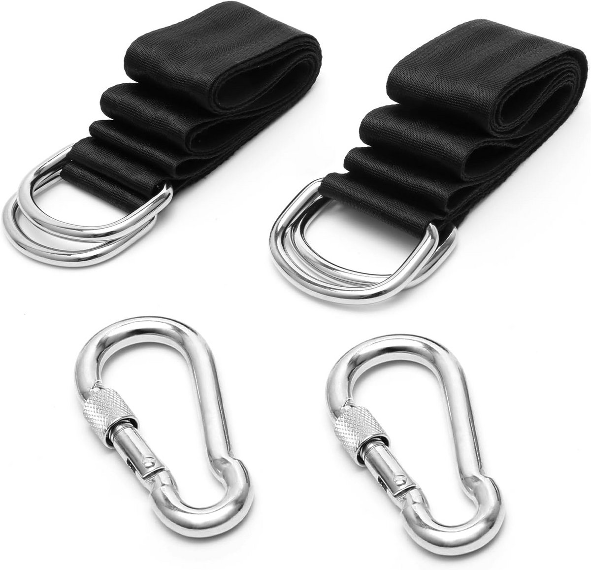 2 Stuks Swing Bevestiging met Karabijnhaak - Stevig en Duurzaam voor Buiten Gebruik