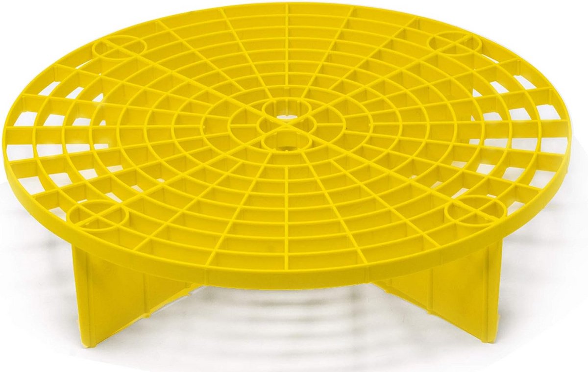 GritGuard Emmer-Systeem 12" - Gele, Zwarte, Witte en Zilveren Variatie voor Auto Wasemmer