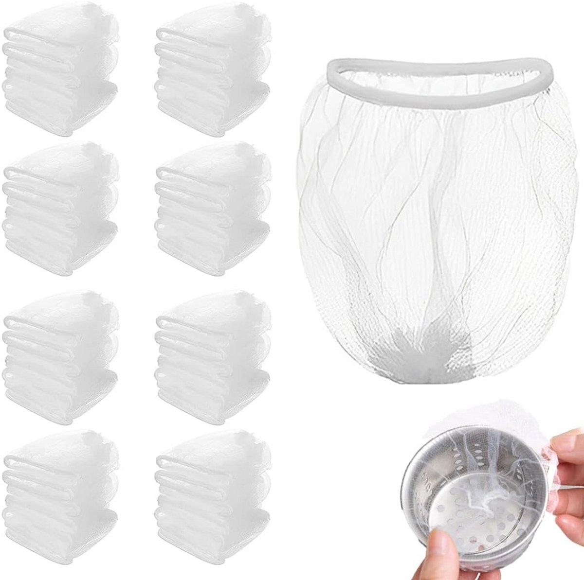 Anti-verstoppingsfilter voor keukenspoelbak - 200 stuks afvoerfilters