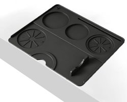 Koffiemat - koffie - onderzetters - Antislipmat - Koffiestampermat - Siliconen - 24.5*19.5 cm - Zwart